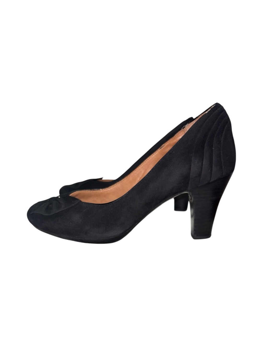Clarks Artisan Society Ball Black Suede Leather ‎ Whimsygoth Pump Heels Size 8M